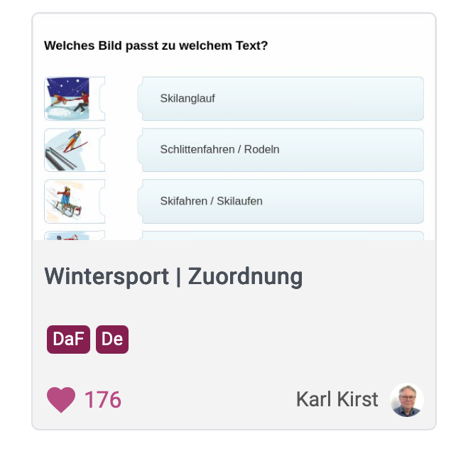 Cover: Wintersport – Zuordnung